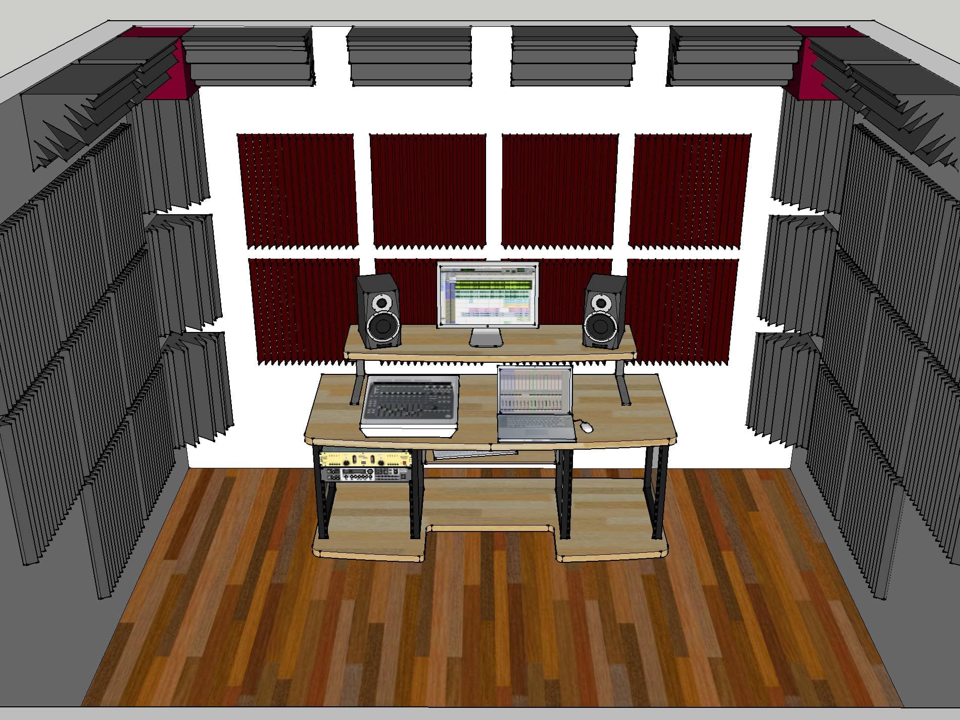 immagine trattamento acustico control room 2