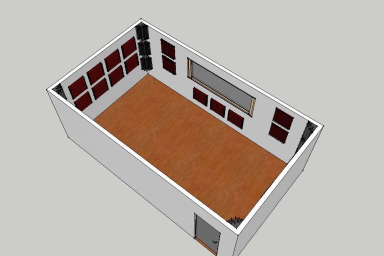 alt esempio di trattamento acustico con Kit Roominator Pro Plus™