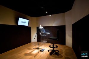 esempio trattamento acustico CFS home theater sala di doppiaggio