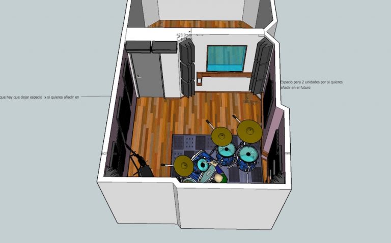 trattamento acustico project studio , recording room