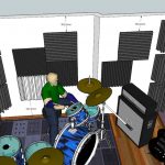 progetto trattamento acustico project studio , recording room