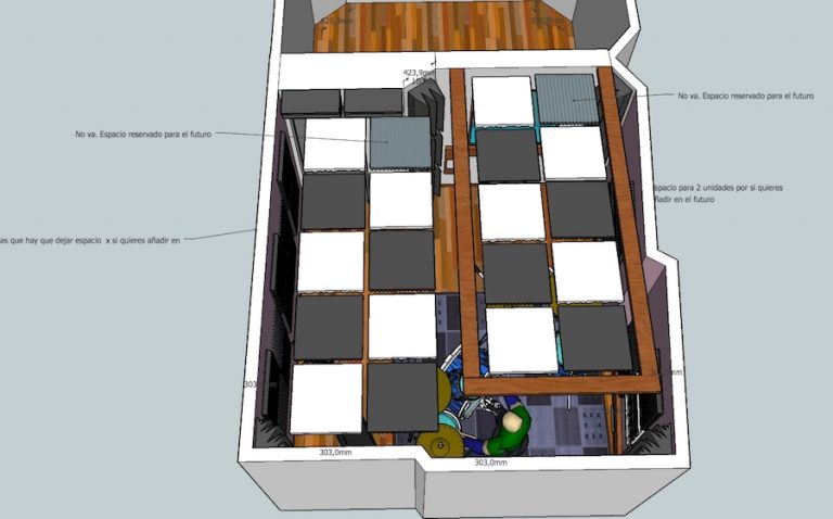 progetto trattamento acustico project studio , recording room