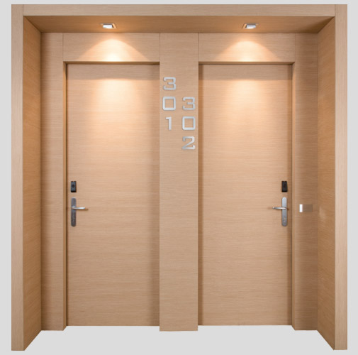 Bussola acustica fonoisolante in legno