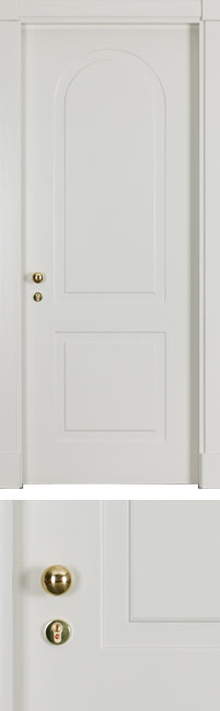 Porta acustica fonoisolante in legno laccata pantografata