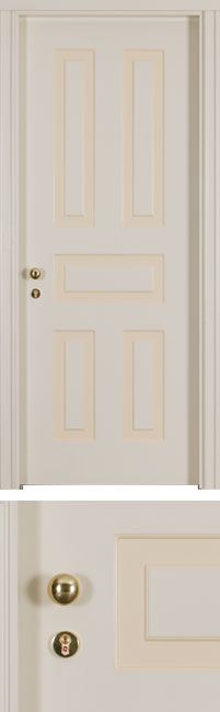 Porta acustica fonoisolante in legno laccata pantografata