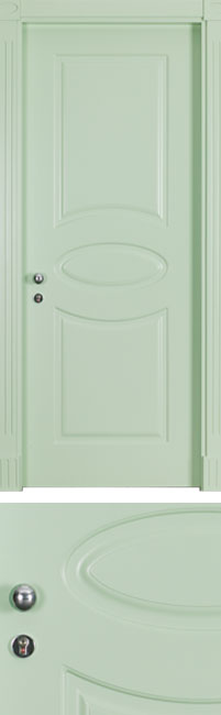 Porta acustica fonoisolante in legno laccata pantografata