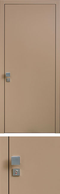 Porta acustica fonoisolante in legno laccata pantografata