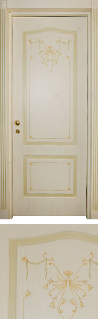 Porta acustica fonoisolante in legno lavorata