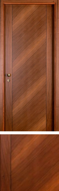 Porta acustica fonoisolante in legno lavorata