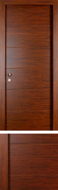 Porta acustica fonoisolante in legno lavorata