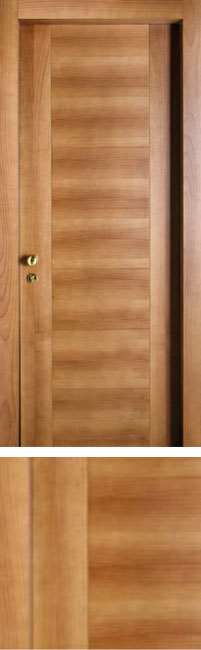 Porta acustica fonoisolante in legno lavorata
