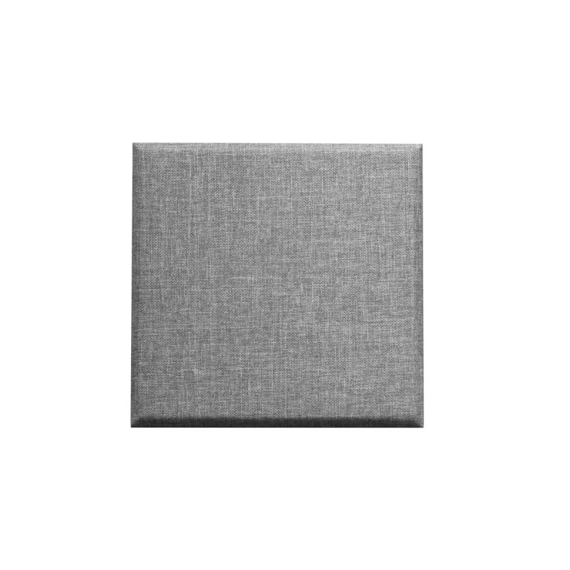 Pannelli_Fonoassorbenti_Auralex_ProPanel_60x60-greyhires-1 Pannello fonoassorbente quadrato rivestito in tessuto grigio melange, con bordi smussati, visto di fronte