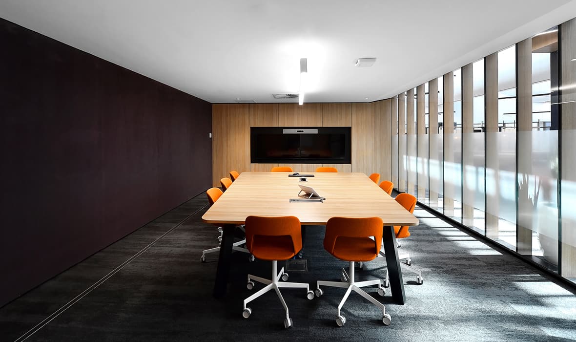 Applicazione Tessuto Fonoassorbente decorativo Autex Vertiface 21