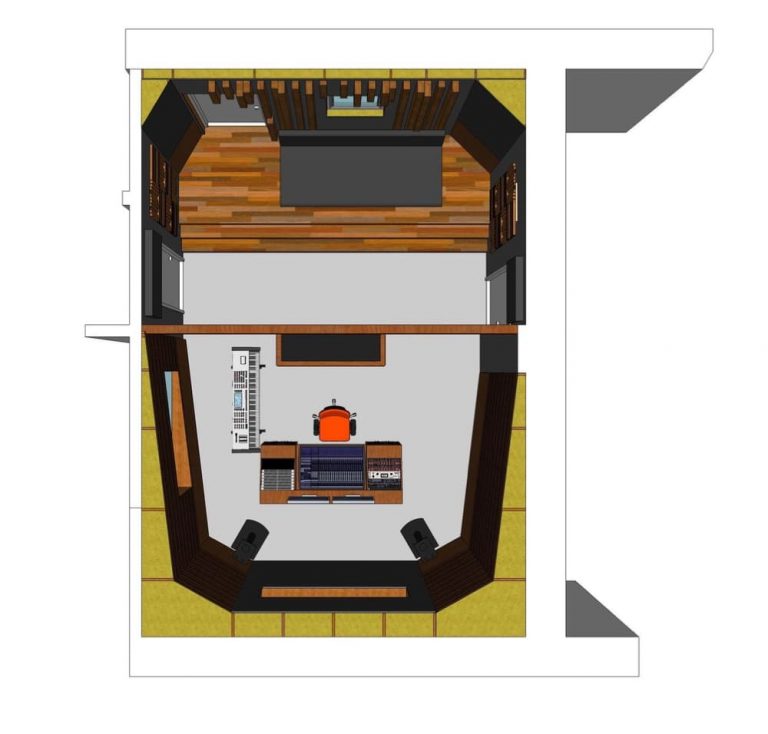progetto acustico control room