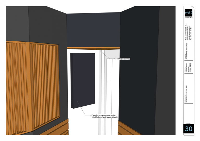 Progettazione control room Studio Caino 23