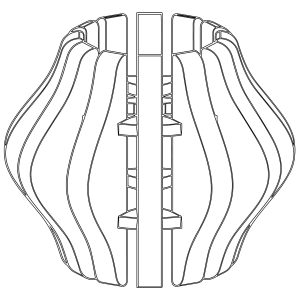 Disposizione Lamelle fonoassorbenti - Lampada Acustica Fonoassorbente – NAPO