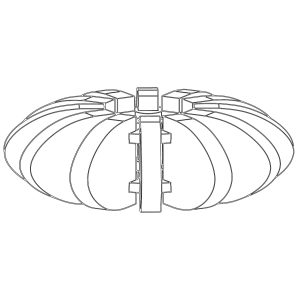 Disposizione Lamelle fonoassorbenti - Lampada Acustica Fonoassorbente – ZAGARA