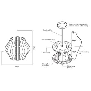 Schema di composizione - Lampada Acustica Fonoassorbente – NAPO