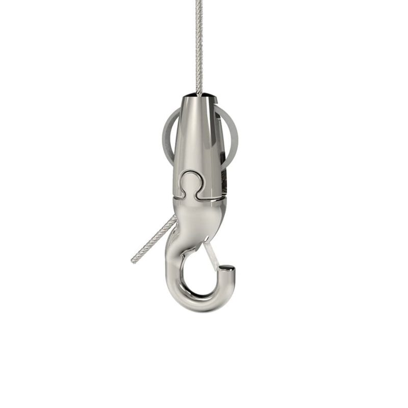 Gancio Angel del sistema di sospensione Gripple, con cavetto d'acciaio per pannelli a soffitto