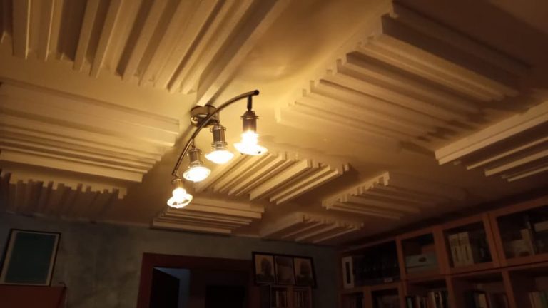 Trattamento Soffitto studio con pannelli fonoassorbenti