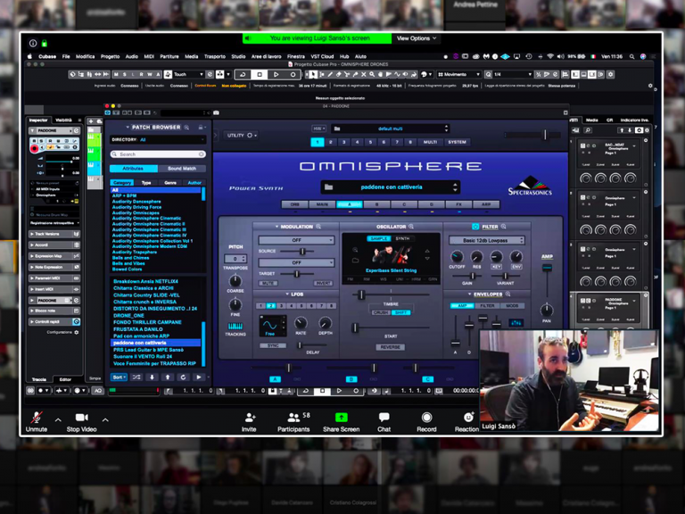 Grafica TN con persone online, Spectrasonics Omnisphere