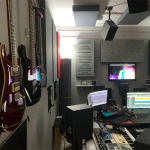 pannelli fonoassorbenti e bass traps Studio Luigi Sansò durante la lavorazione di un progetto animato per Twitch