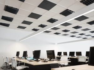 Immagine applicazione dei Pannello fonoassorbente per Soffitti Modulari - QUADRO