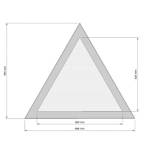 Pannelli fonoassorbenti Feltro - Triangolo. Pannelli realizzati con Feltro ad alta densità accoppiato con Melamina Basptect