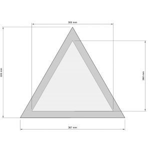 Pannelli fonoassorbenti Feltro - Triangolo. Pannelli realizzati con Feltro ad alta densità accoppiato con Melamina Basptect