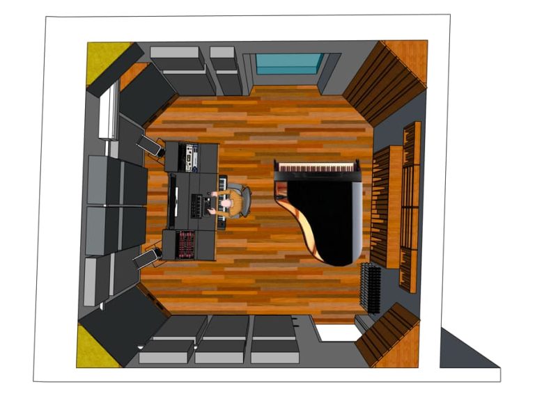 Progetto Trattamento acustico custom per lo studio di Roberto Biondi