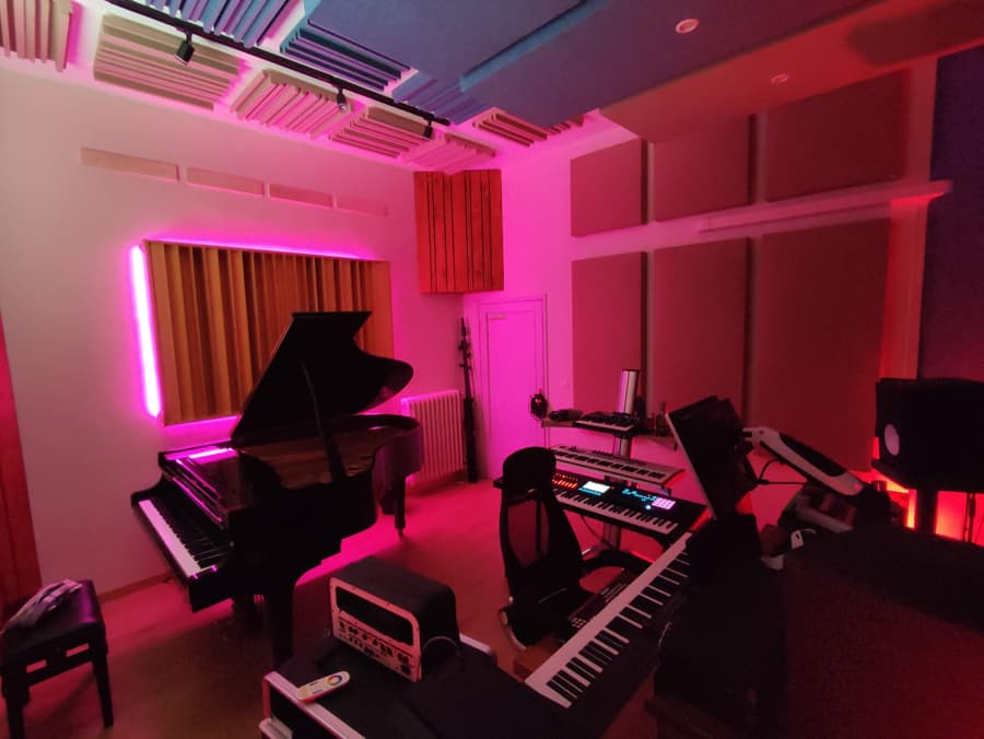 Risultato finale Trattamento acustico custom per lo studio di Roberto Biondi