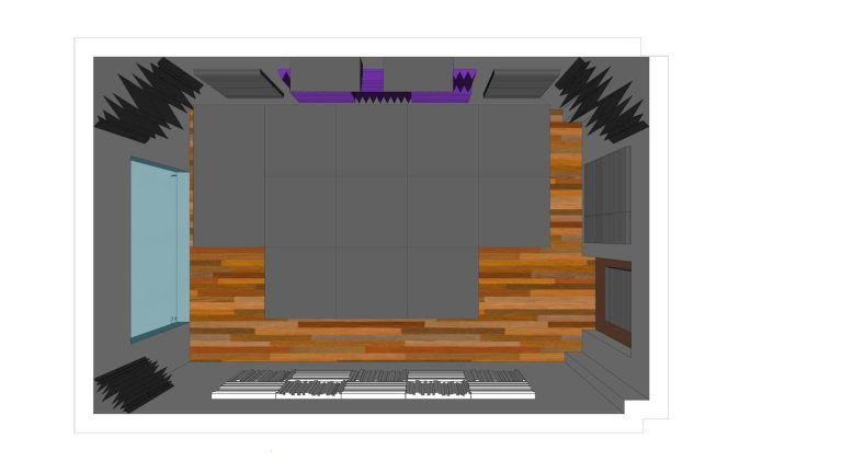 Progetto trattamento acustico studio Davide Pantoli