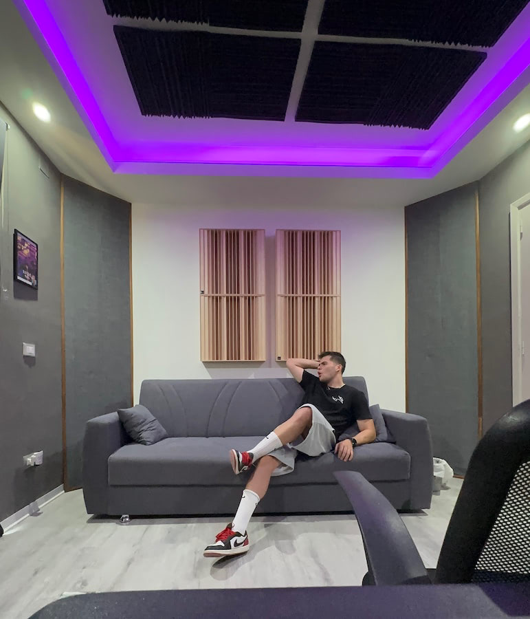 Progetto acustico home studio Davide Messina