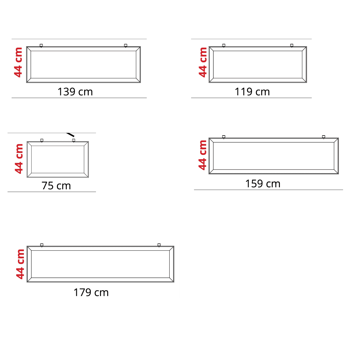 Dimensioni Pannello fonoassorbente Caimi Baffle Direct44