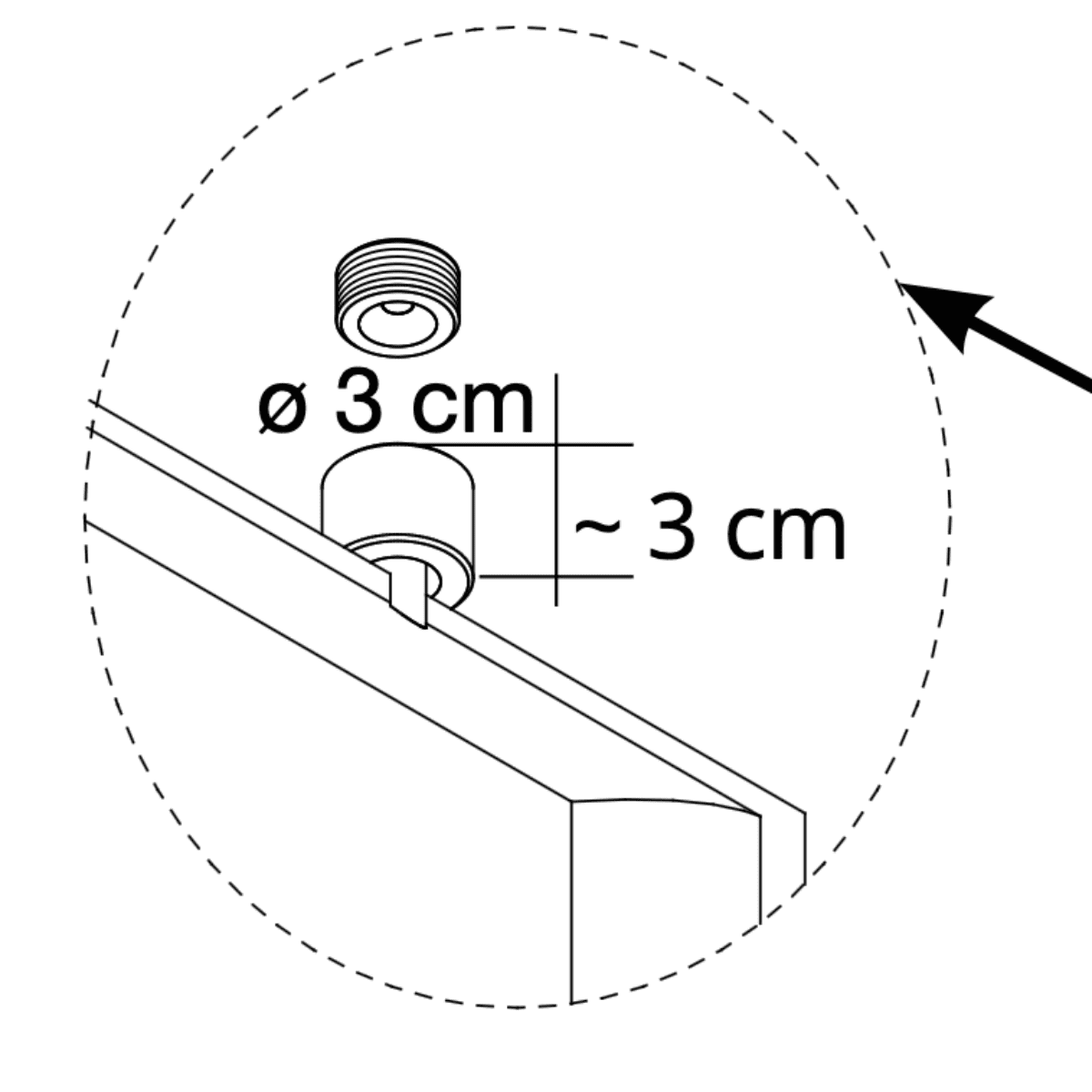 Sistema fissaggio Pannello fonoassorbente Caimi Baffle Direct44