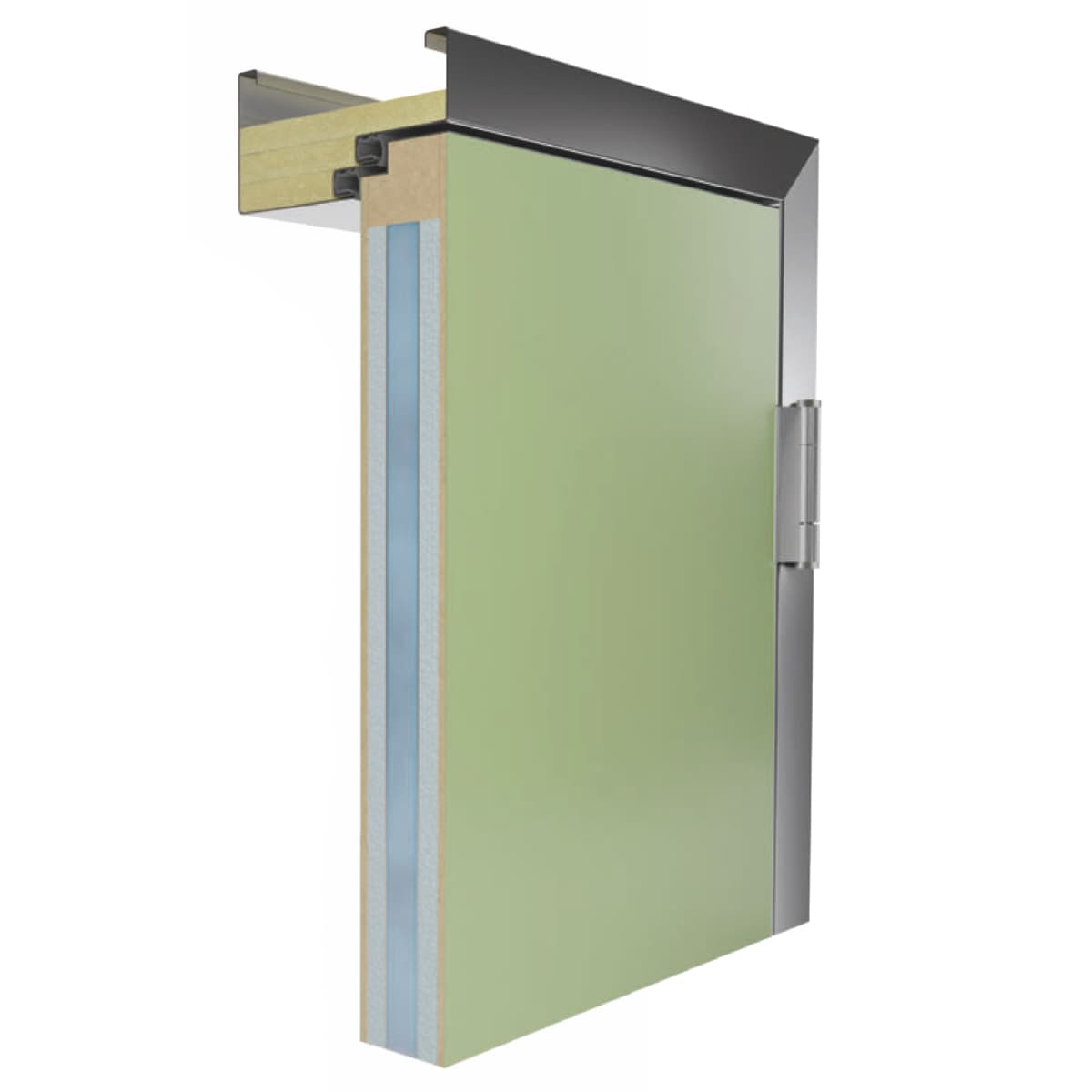 Porta fonoisolante 42dB con ante laminate e telaio in acciaio.