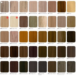 Scheda Colori Laminati Abet. Porta fonoisolante 42dB con ante laminate e telaio in acciaio.