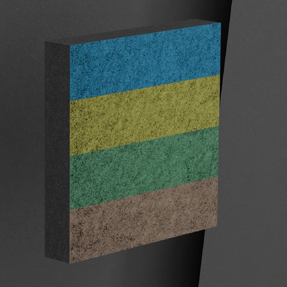 pannelli fonoassorbenti in fibra di poliestere BLUEFIBER colorati