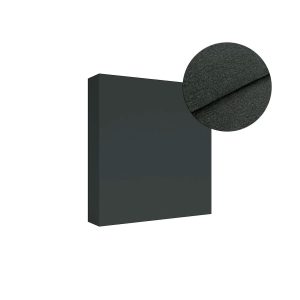 Pannello quadrato antracite in tessuto premium, con inserto circolare sulla trama del rivestimento