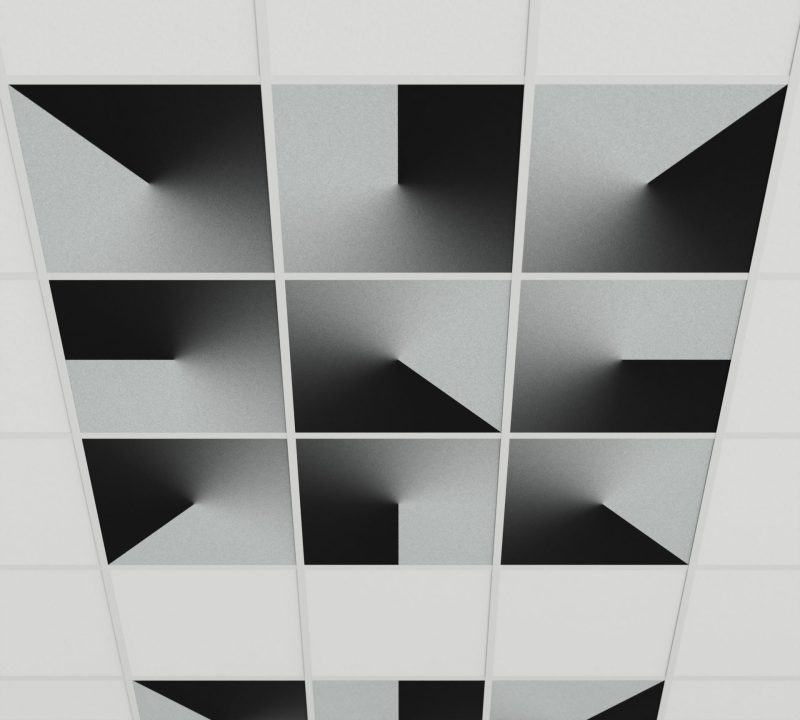 moduli fonoassorbenti decorativi per controsoffitto a T Against - vista 1