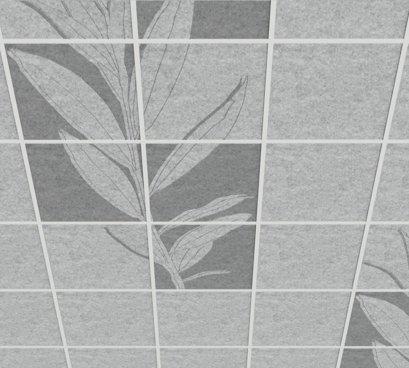 moduli fonoassorbenti decorativi per controsoffitto a T Botanic - vista 2
