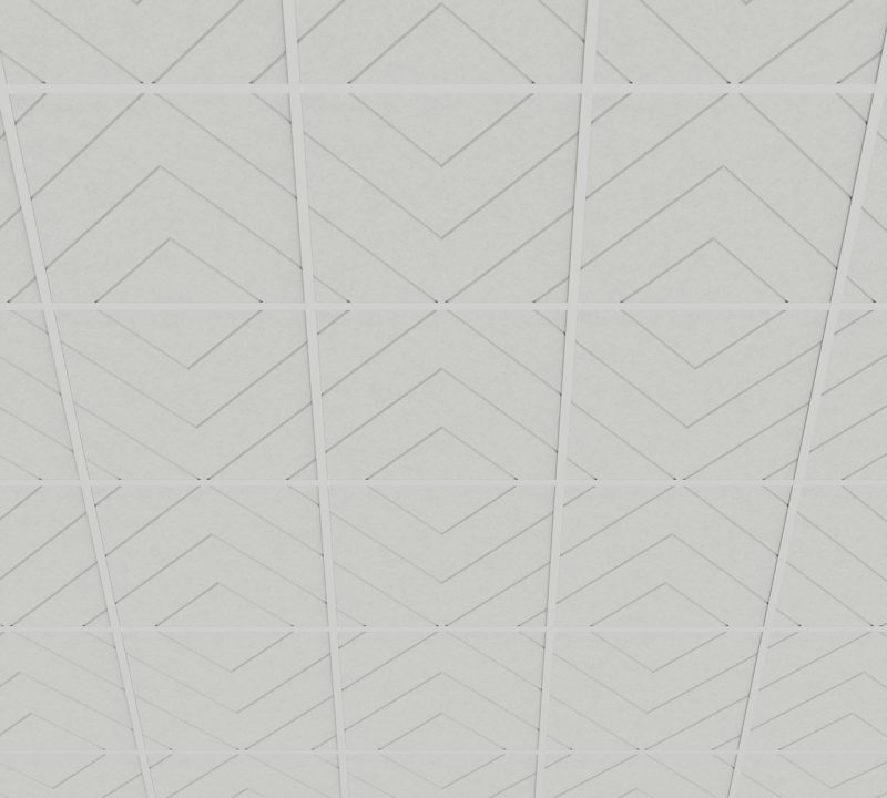 moduli fonoassorbenti decorativi per controsoffitto a T Chevron M - vista 2