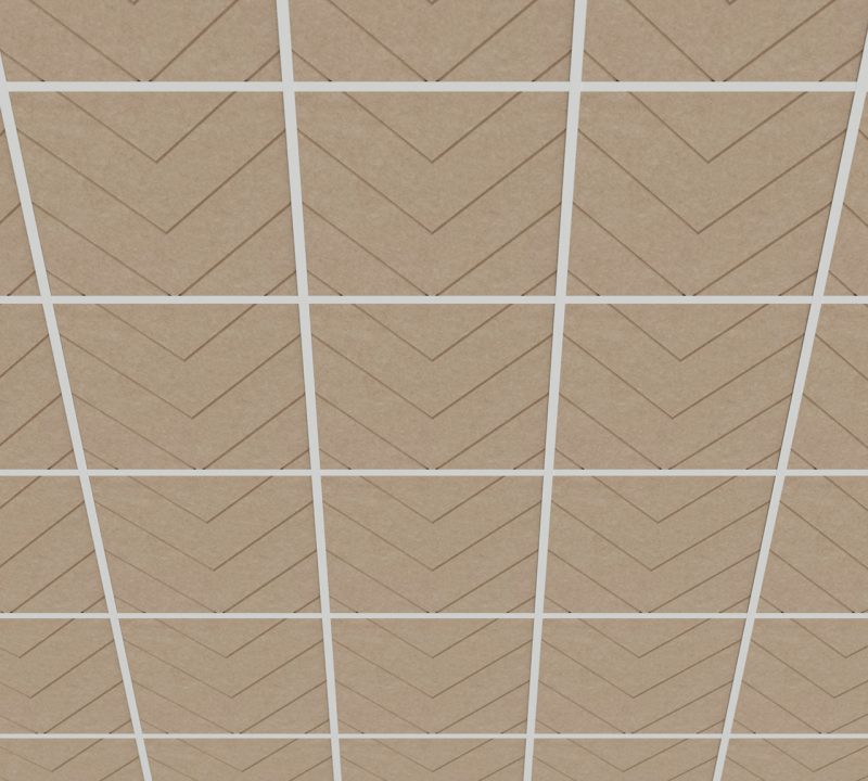 moduli fonoassorbenti decorativi per controsoffitto a T Chevron M - vista 1