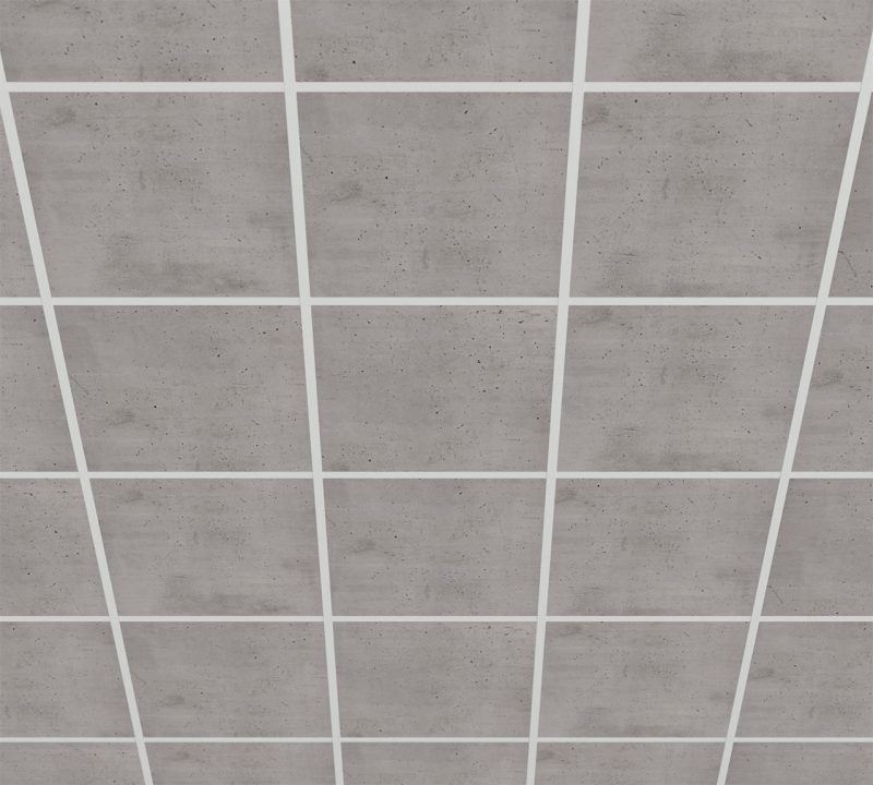 moduli fonoassorbenti decorativi per controsoffitto a T Concrete Rough - vista 2