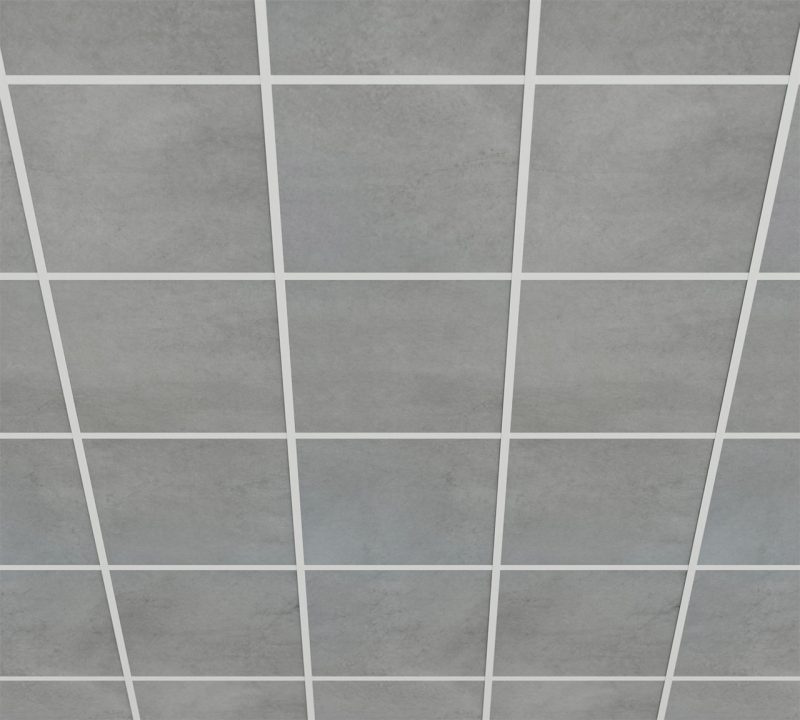 moduli fonoassorbenti decorativi per controsoffitto a T Concrete Smooth - vista 1