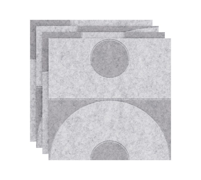 DeFelt_lookup_mosaic_DF-09_view-enface-set moduli fonoassorbenti decorativi per controsoffitto a T Mosaic - vista 1