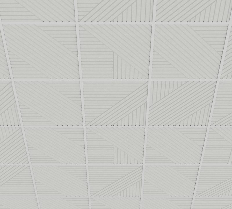 moduli fonoassorbenti decorativi per controsoffitto a T Slant - vista 2