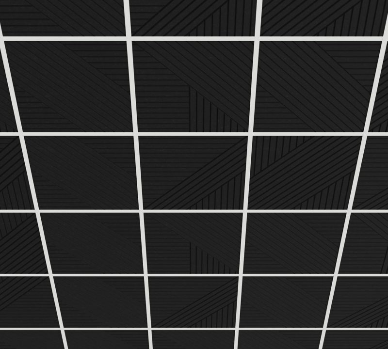 moduli fonoassorbenti decorativi per controsoffitto a T Slant - vista 1
