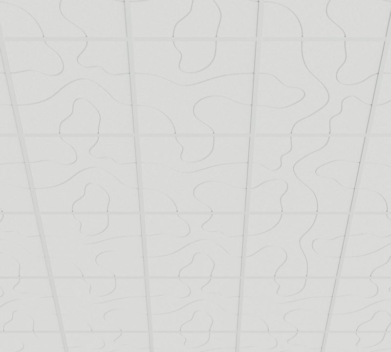 moduli fonoassorbenti decorativi per controsoffitto a T Spill - vista 4
