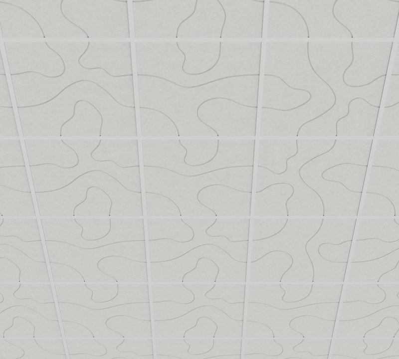 moduli fonoassorbenti decorativi per controsoffitto a T Spill - vista 2